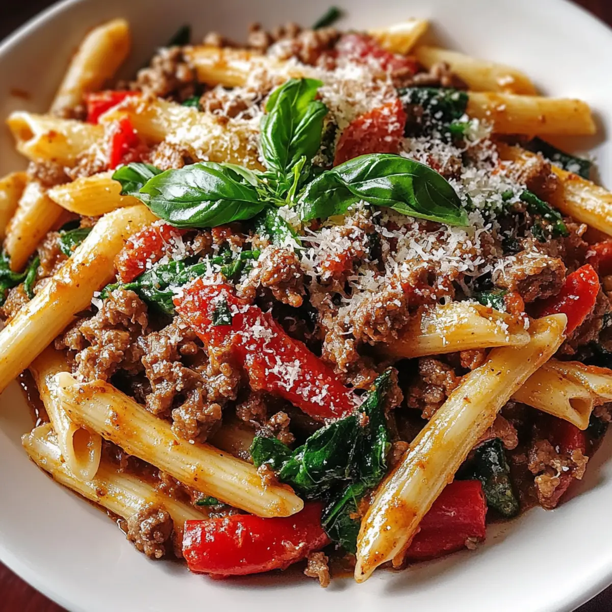 High Protein Creamy Beef Pasta