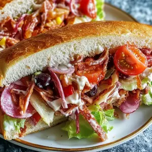 Italian Grinder Salad Sandwich