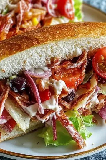 Italian Grinder Salad Sandwich