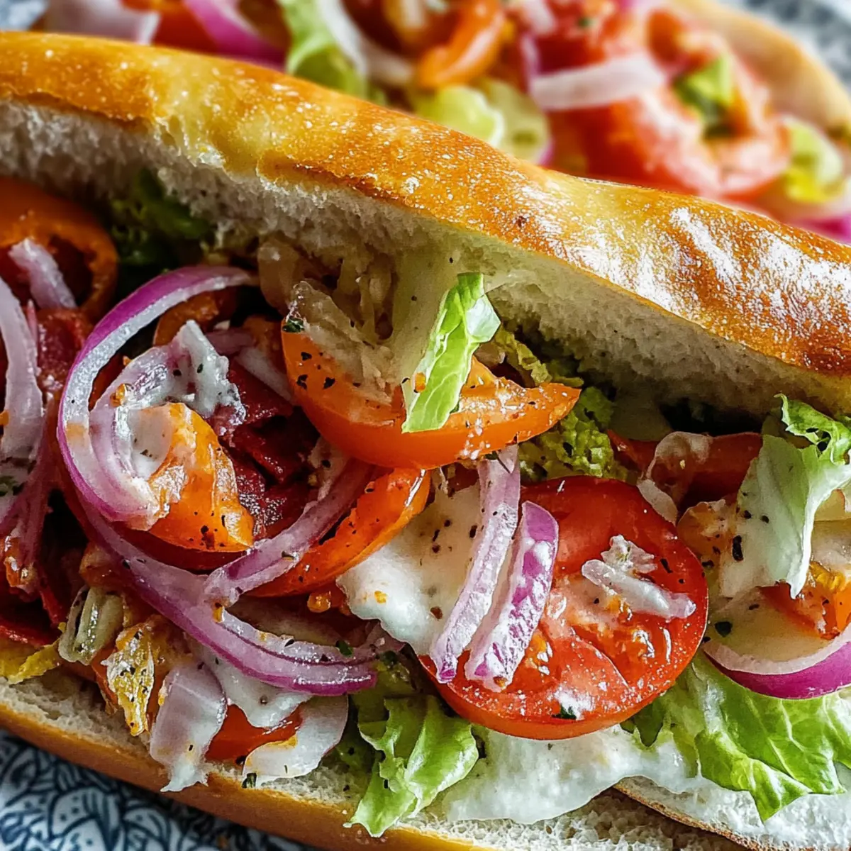 Italian Grinder Salad Sandwich