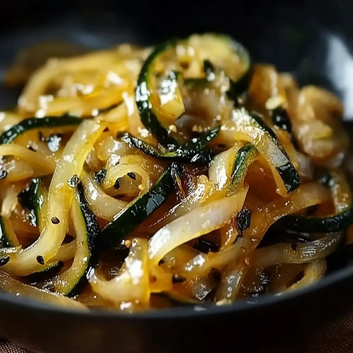 Japanese Zucchini & Onion Stir-Fry