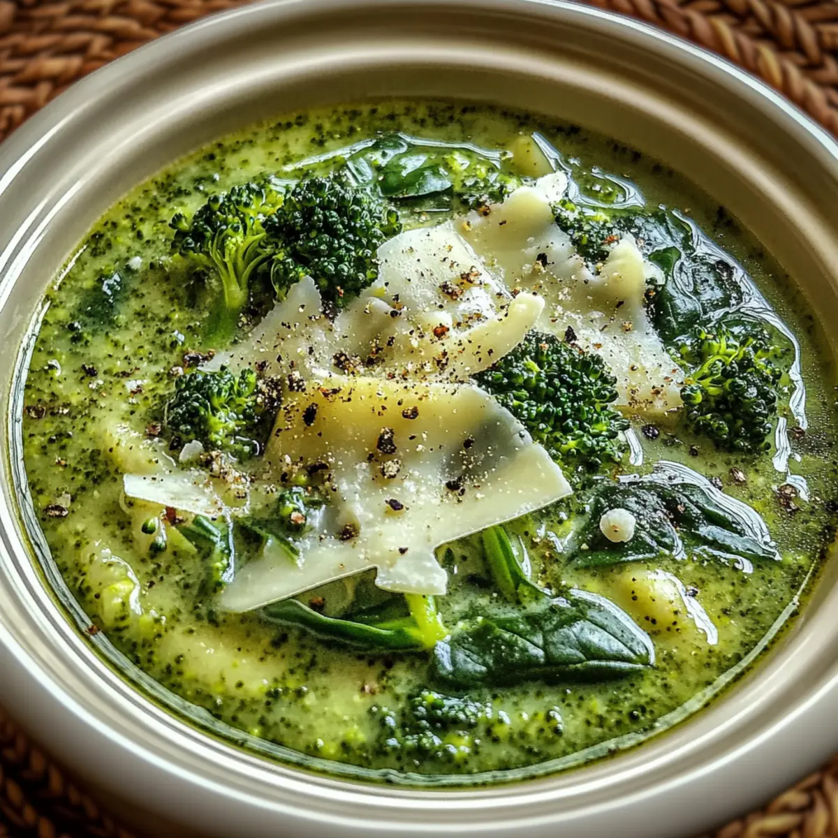 Keto Broccoli Spinach Soup