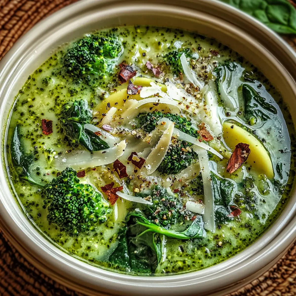 Keto Broccoli Spinach Soup