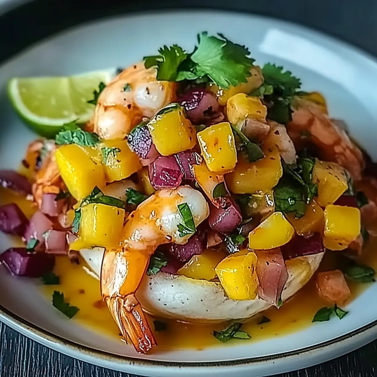 Mango Shrimp Ceviche with Avocado