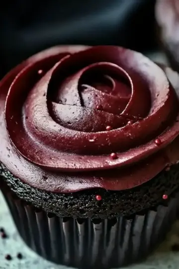 Midnight Rose Garden Cupcakes