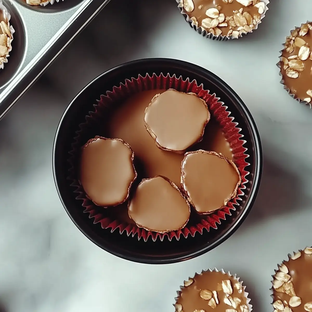 No Bake Peanut Butter Oat Cups