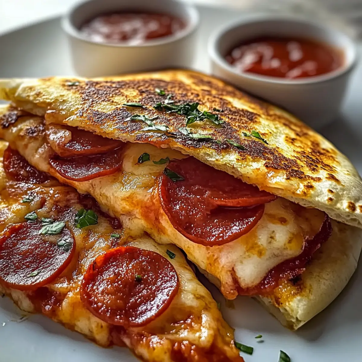 Pepperoni Pizza Quesadillas