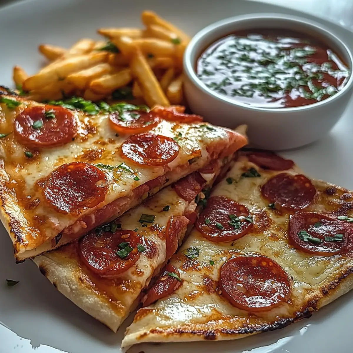 Pepperoni Pizza Quesadillas