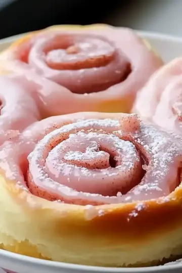 Pink Cinnamon Rolls