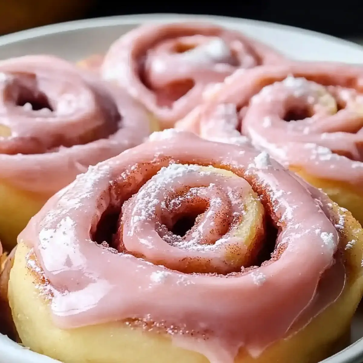 Pink Cinnamon Rolls