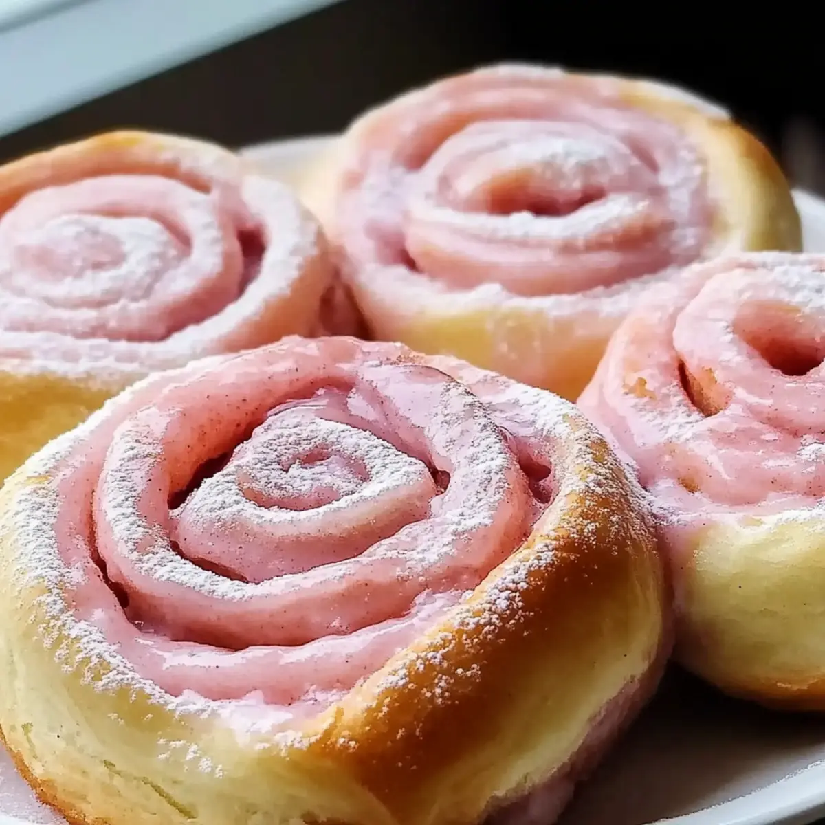 Pink Cinnamon Rolls