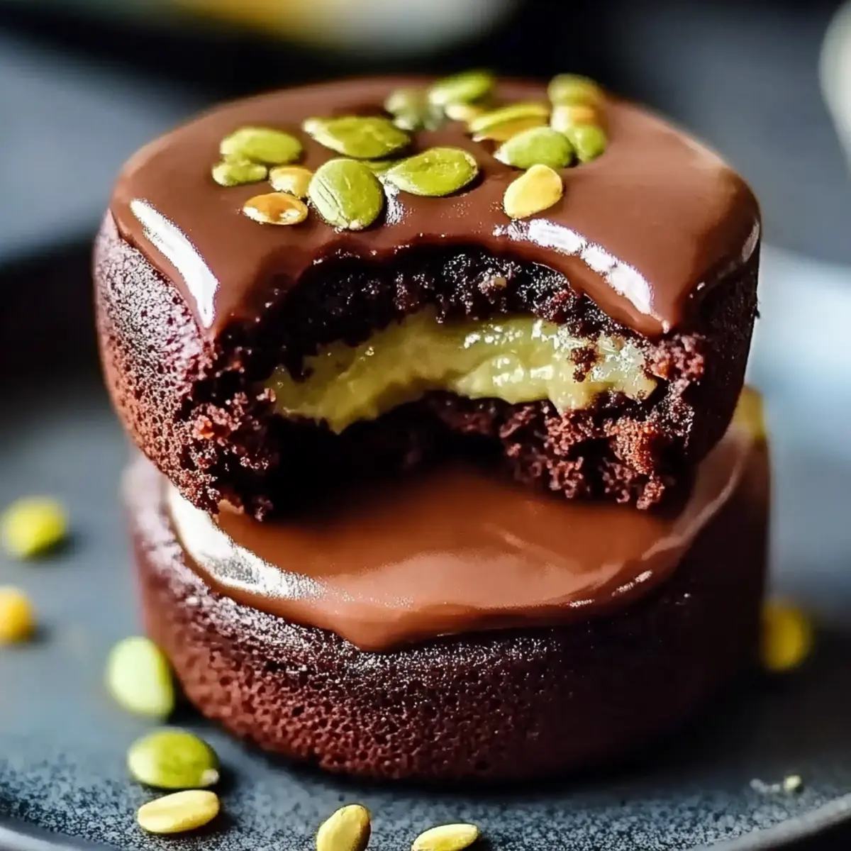 Pistachio Chocolate Lava Cakes
