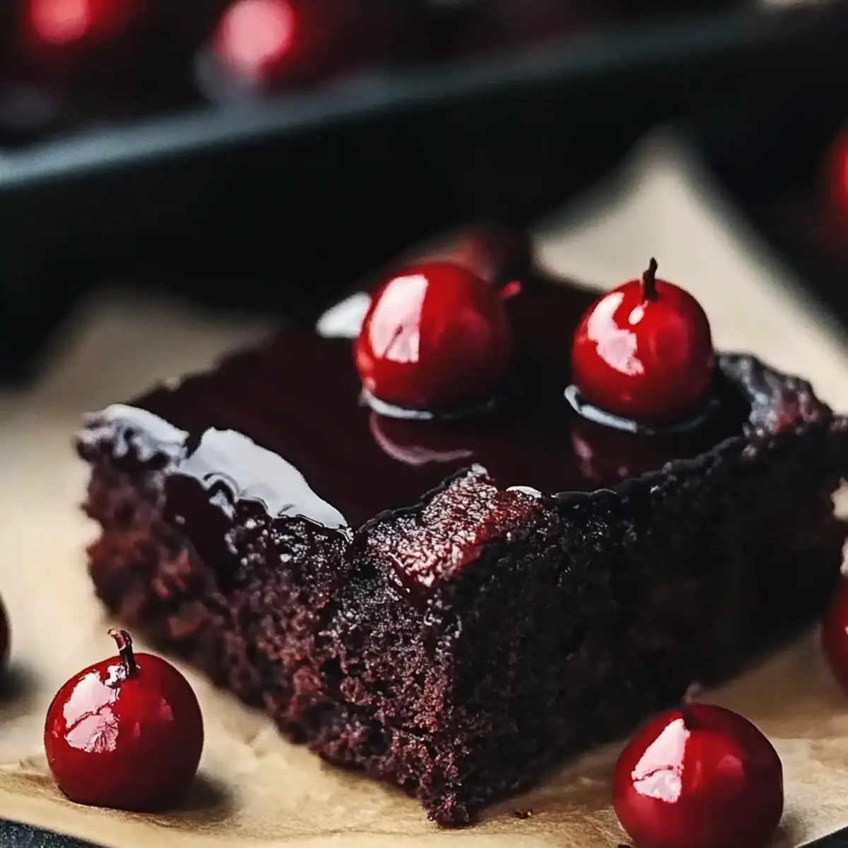 Roasted Cherry Brownies