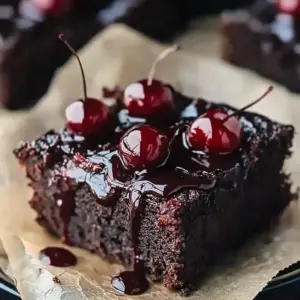 Roasted Cherry Brownies