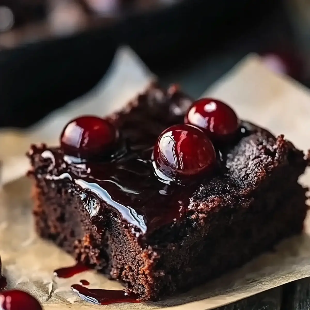 Roasted Cherry Brownies