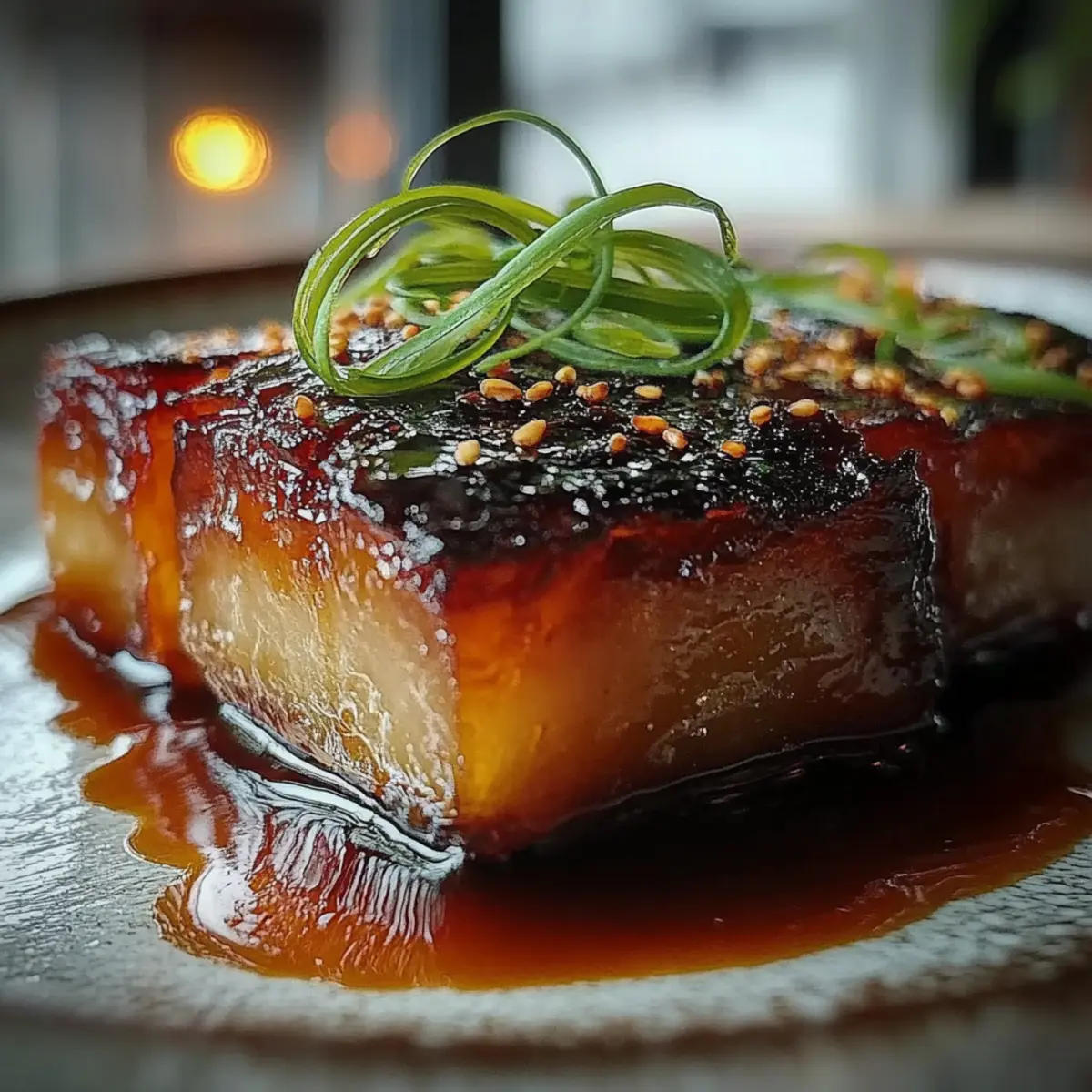 Savory Honey Glazed Pork Belly