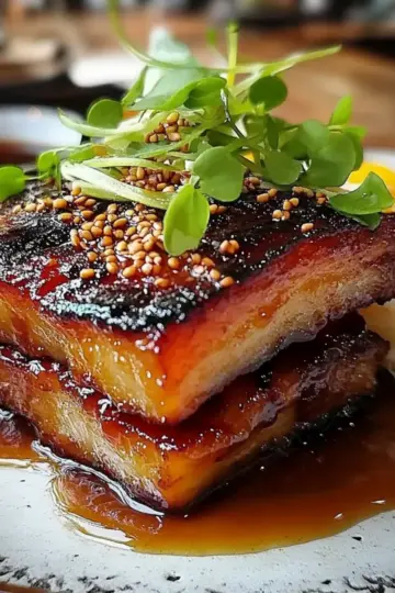 Savory Honey Glazed Pork Belly