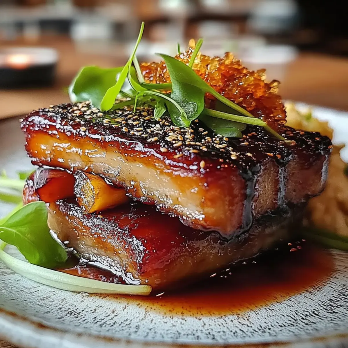 Savory Honey Glazed Pork Belly