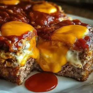 Savory Juicy Baked Cheeseburger Meatloaf