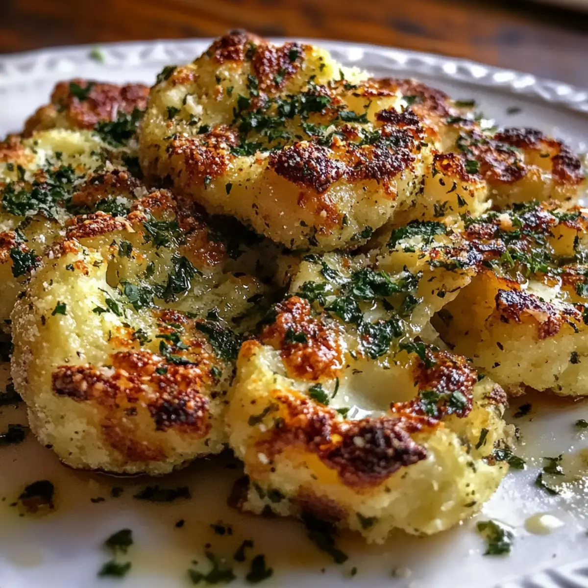 Savory Roasted Cauliflower with Parmesan and Pesto