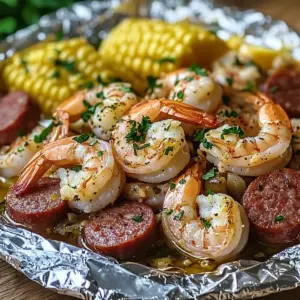 Shrimp and Sausage Foil Packs