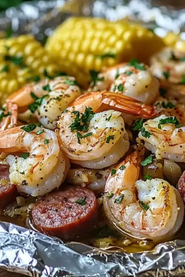 Shrimp and Sausage Foil Packs