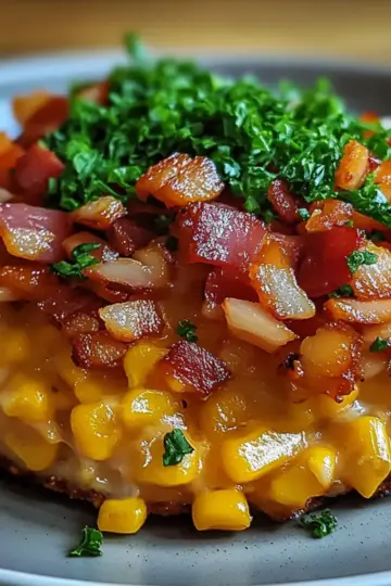 Slow Cooker Cheddar Corn with Bacon