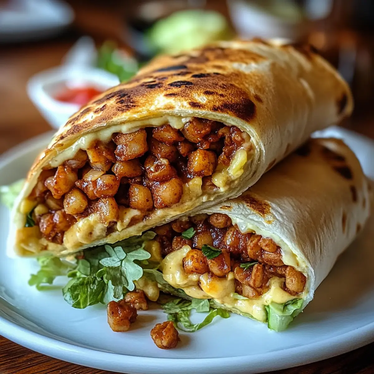 Spicy Chickpea and Avocado Wrap