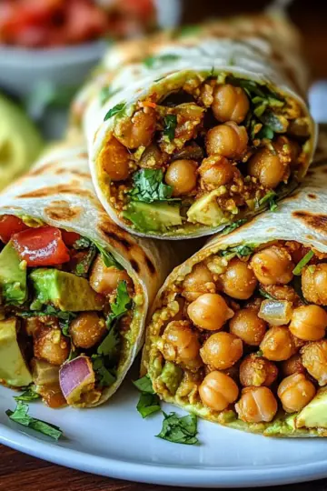 Spicy Chickpea and Avocado Wrap