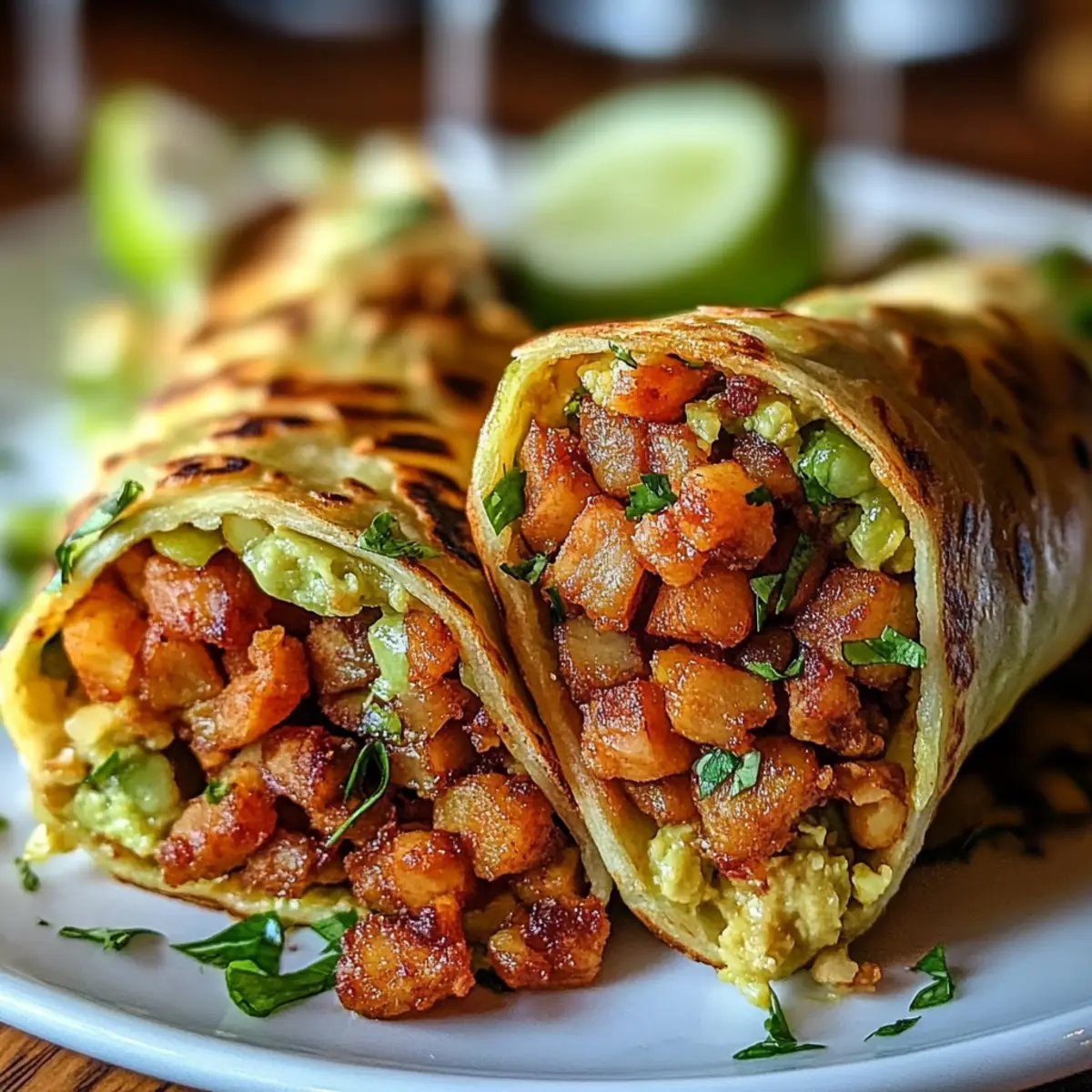 Spicy Chickpea and Avocado Wrap