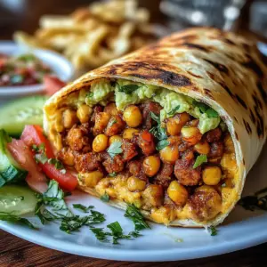 Spicy Chickpea and Avocado Wrap