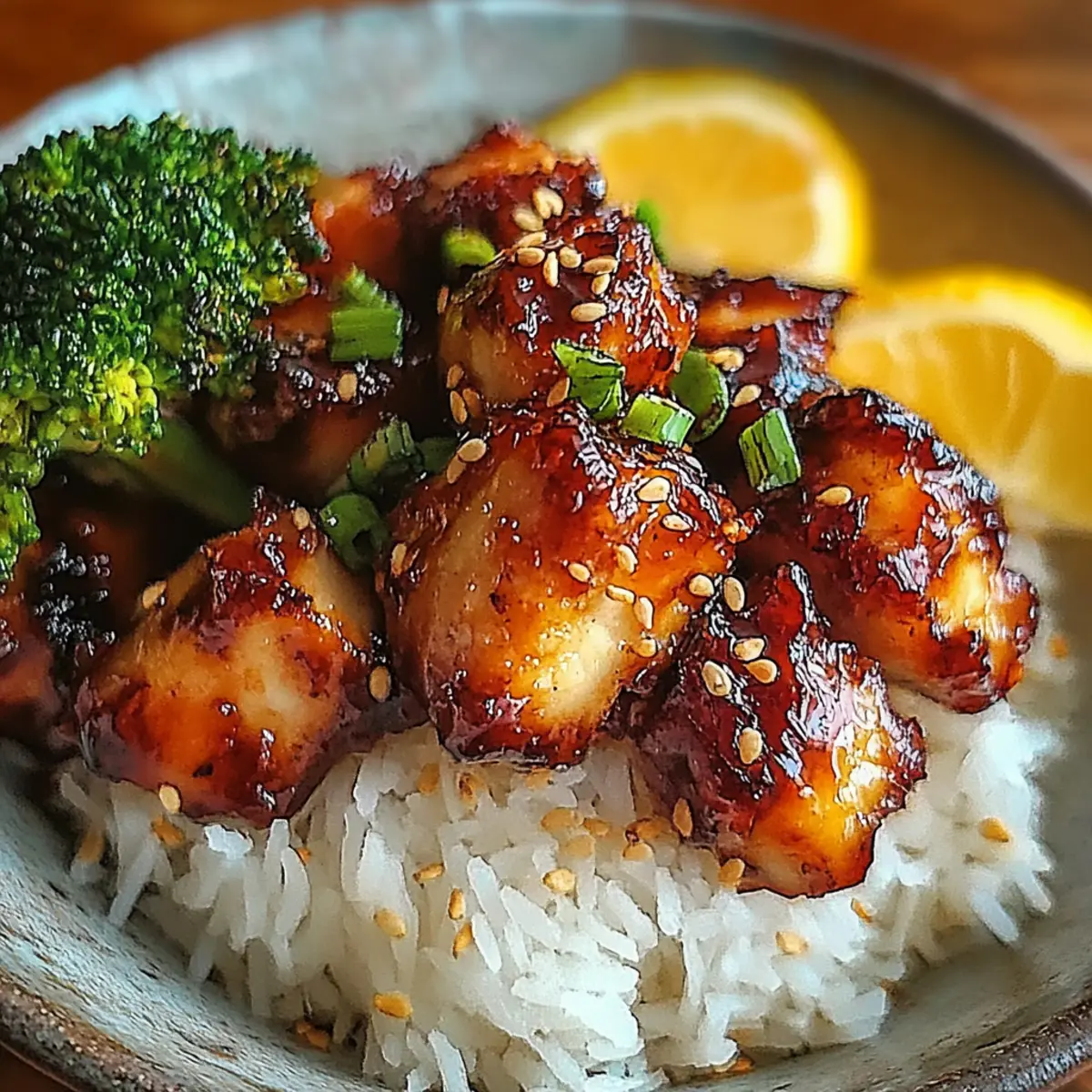 Spicy Sweet Honey Sriracha Chicken Broccoli Bowls