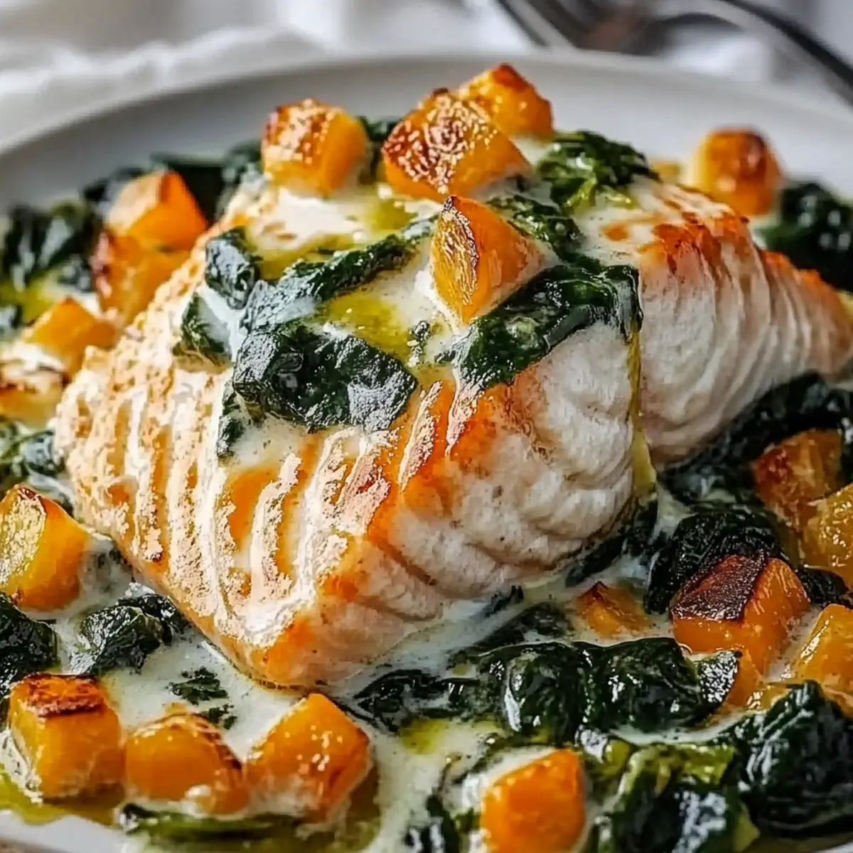 Spinach Stuffed Salmon