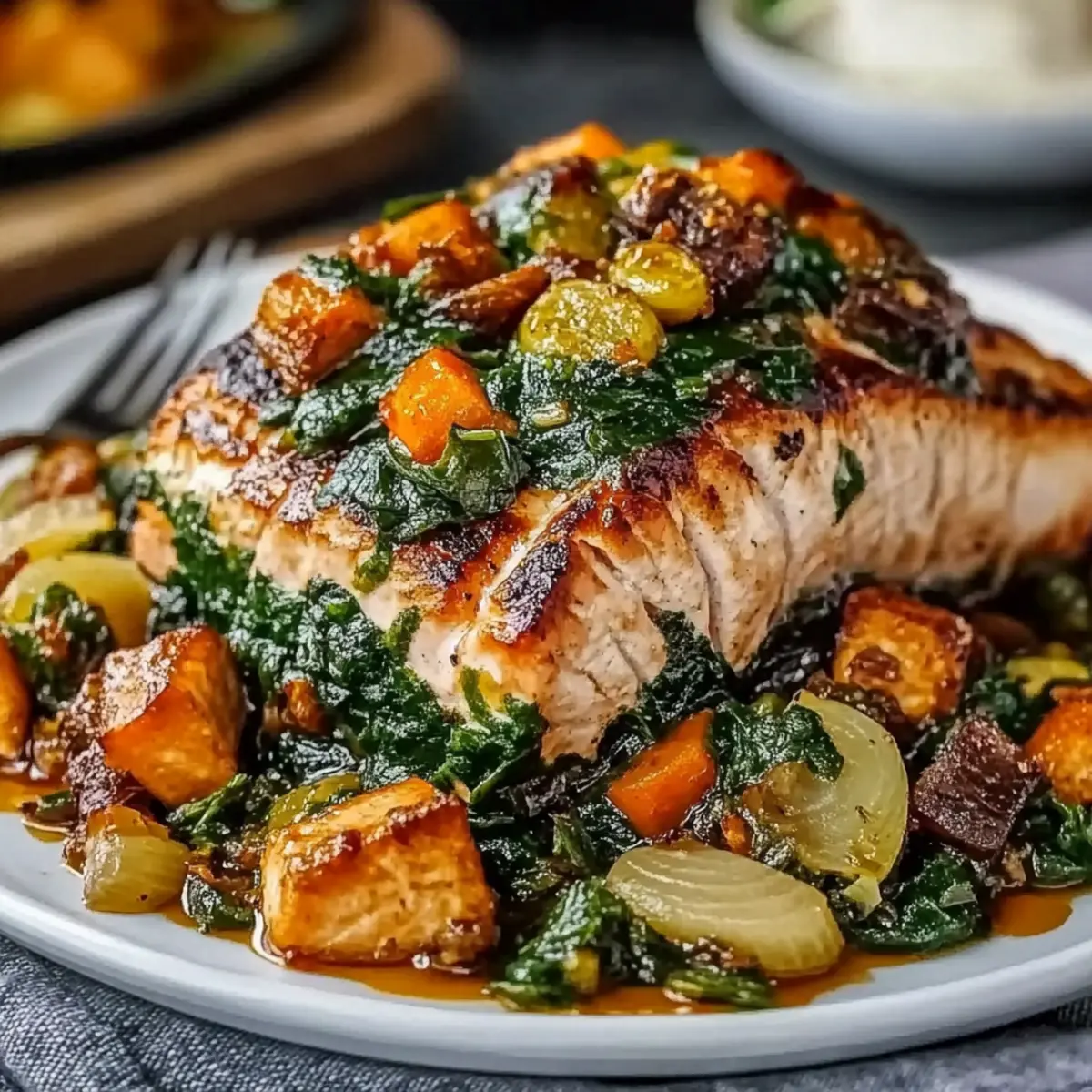 Spinach Stuffed Salmon