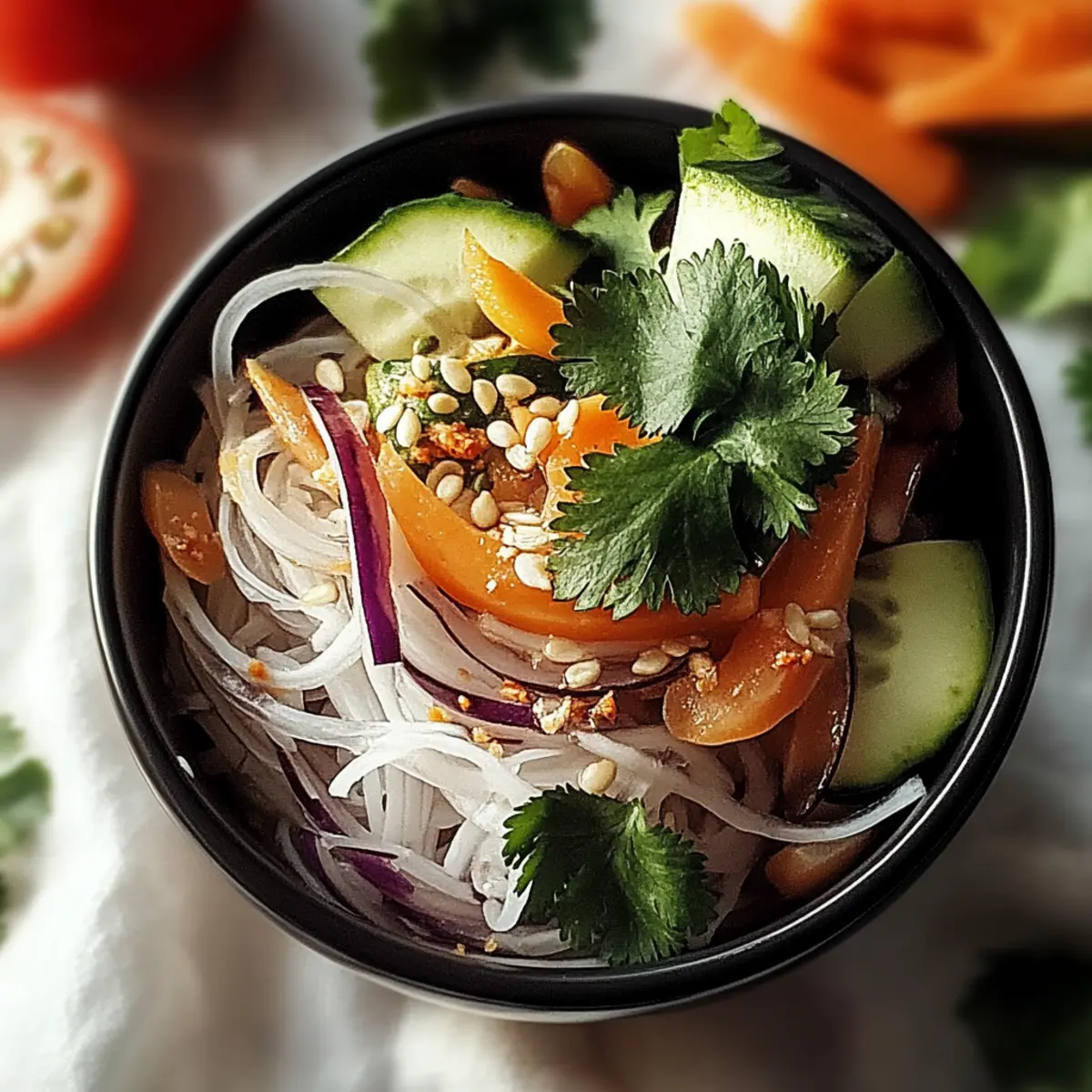 Spring Roll Salad with Peanut Dressing