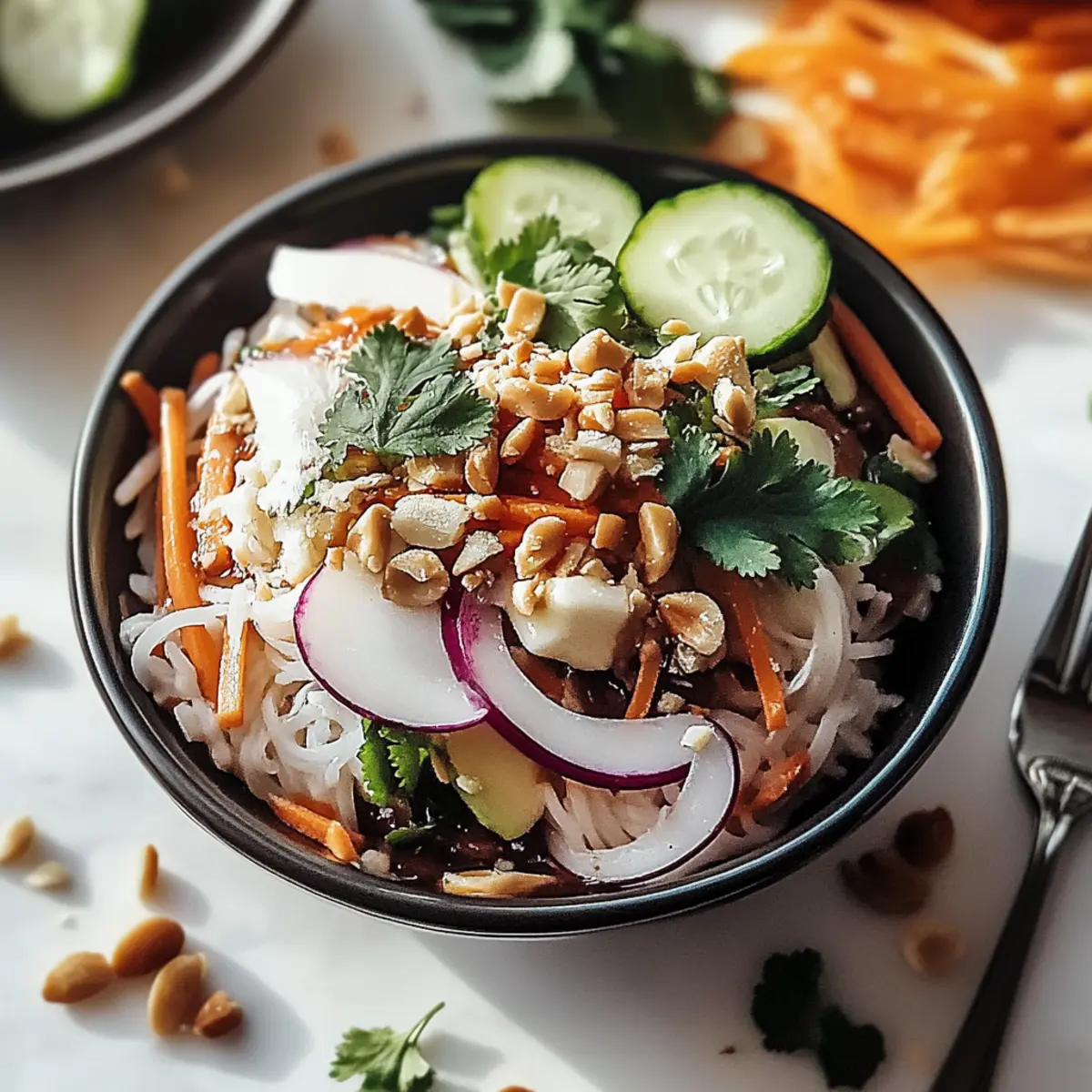 Spring Roll Salad with Peanut Dressing