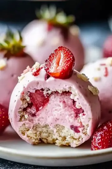 Strawberry Cheesecake Protein Balls