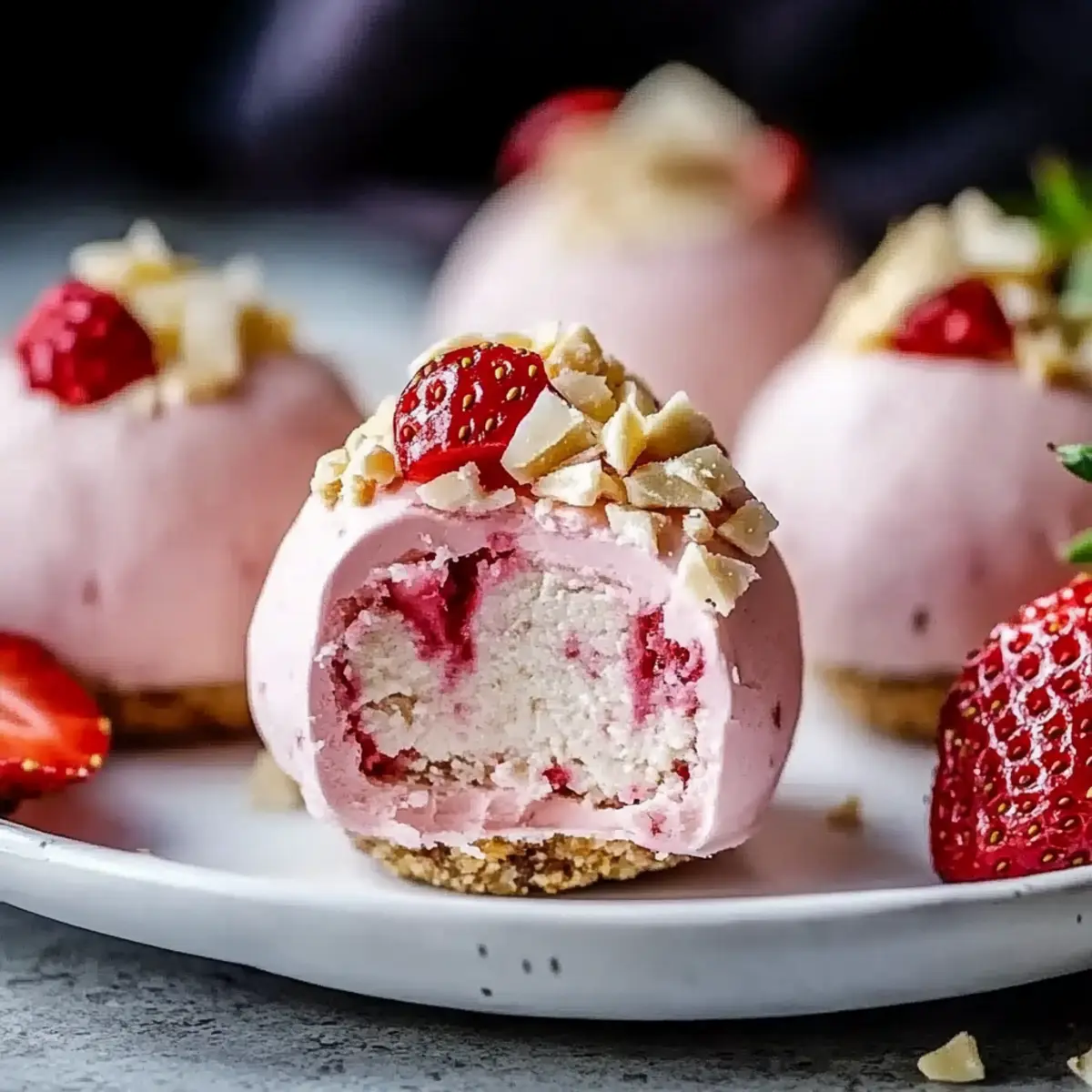 Strawberry Cheesecake Protein Balls