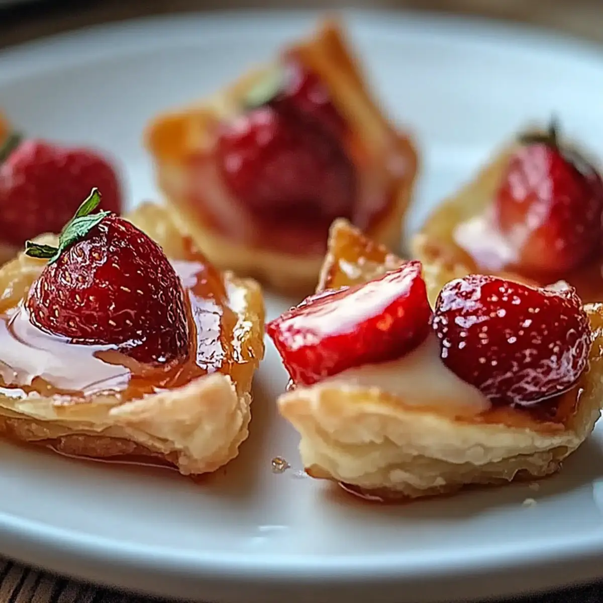 Strawberry Cheesecake Wonton Bites