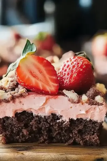 Strawberry Crunch Brownies