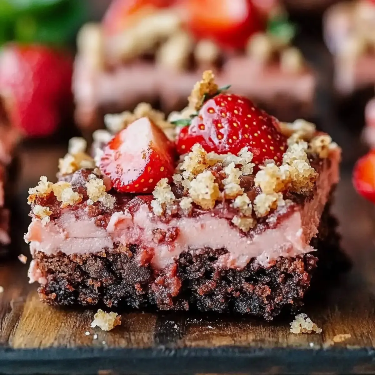 Strawberry Crunch Brownies
