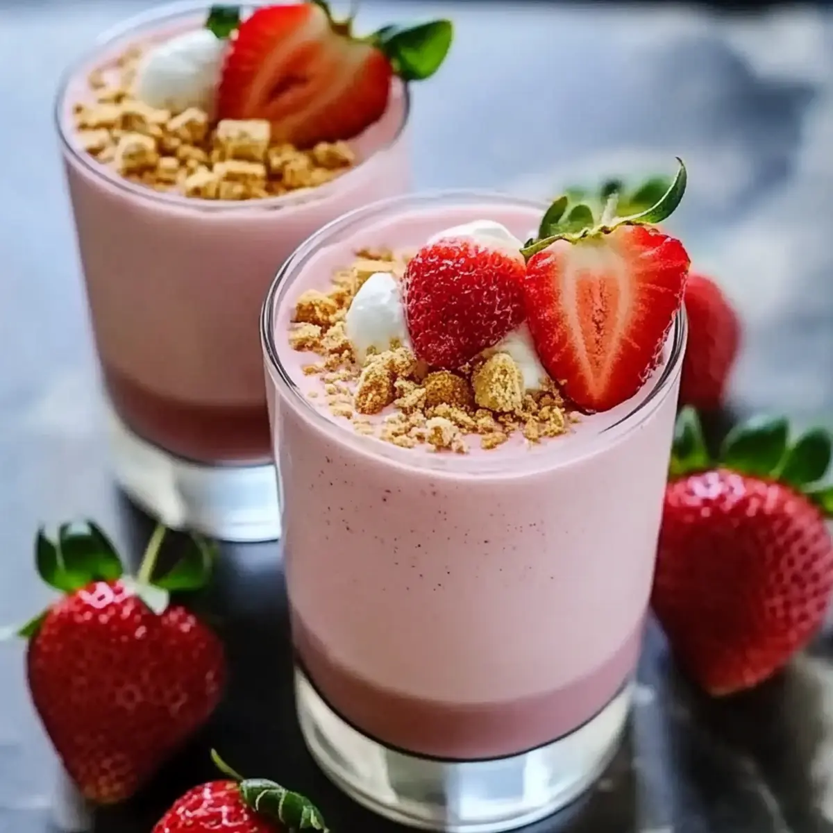 Strawberry Shortcake Protein Smoothie