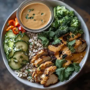 Thai Peanut Chicken Buddha Bowl
