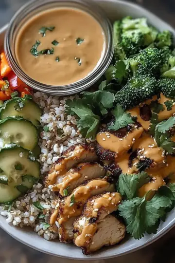 Thai Peanut Chicken Buddha Bowl