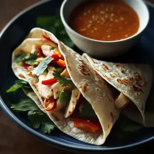 Thai Peanut Chicken Wraps