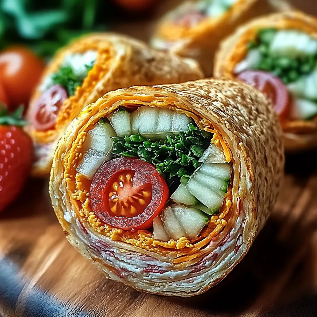 Turkey Hummus Roll Ups