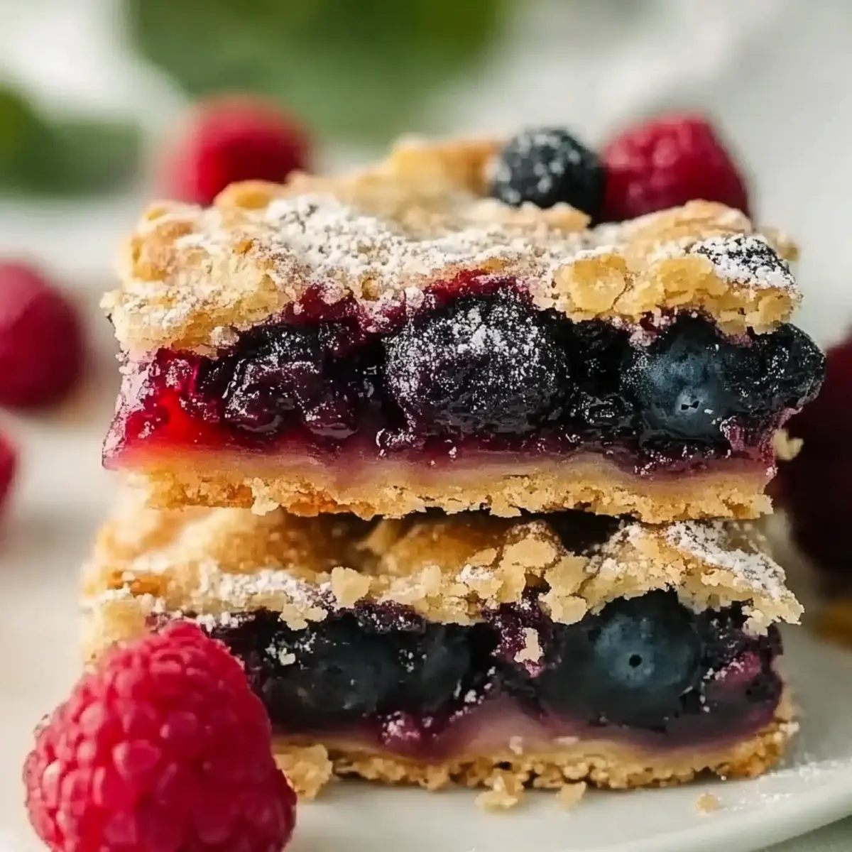 Vegan Berry Crumble Bars