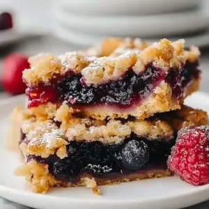 Vegan Berry Crumble Bars
