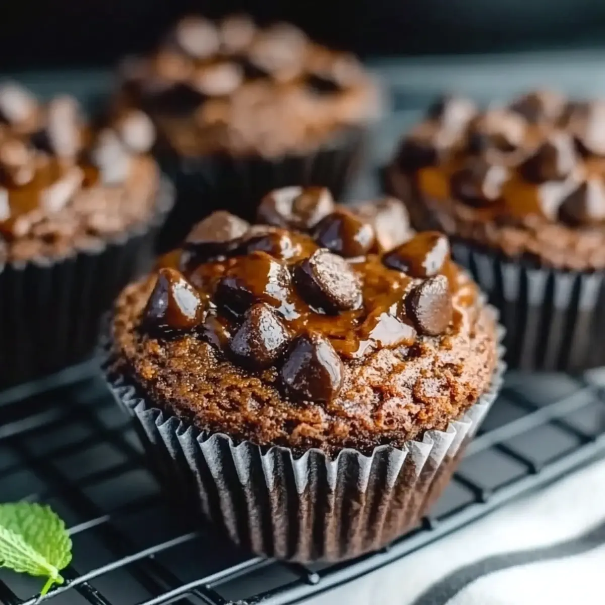 Veggie-Loaded Chocolate Muffins