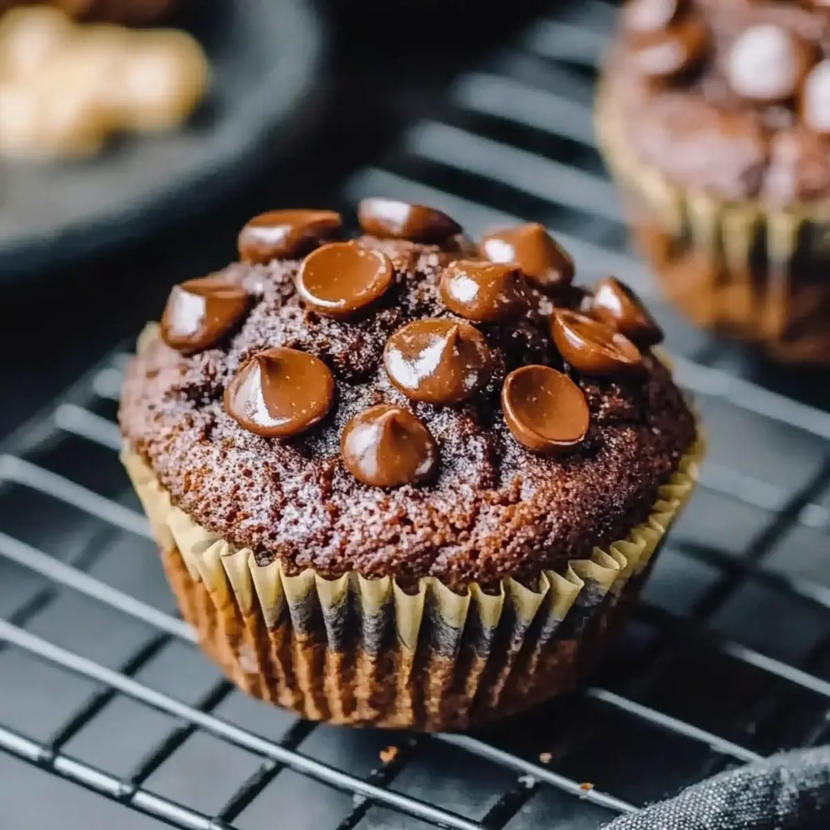 Veggie-Loaded Chocolate Muffins